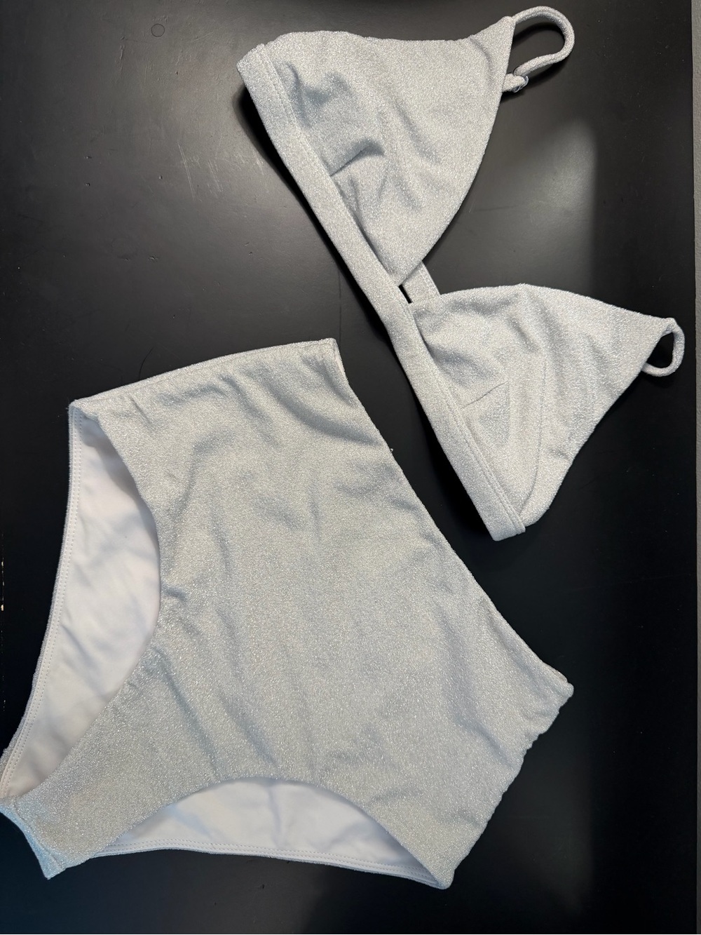 Mikoh Silver Sparkle Two-Piece Bikini